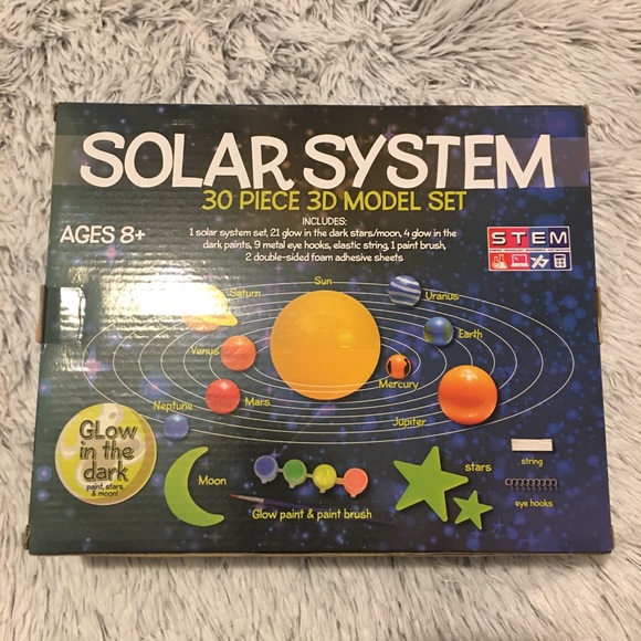 Glow in the Dark Solar System 30 Piece Set - Picture 2 of 2